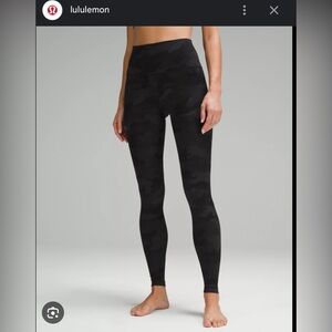 GUC Preloved Lululemon  Align Leggings in Incognito Camo, size 8, 25”
